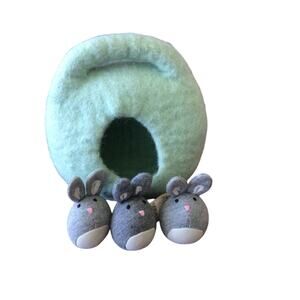 LOVEVERY Bunnies in Felt Burrow